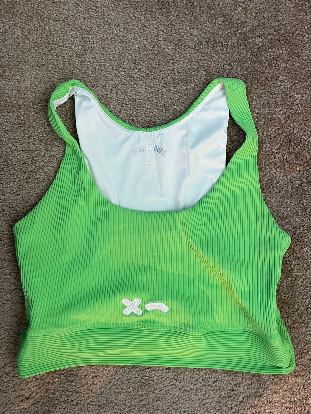 Rumble Boxing Year of Ours Green Ribbed Sports Bra